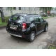 Защита заднего бампера овальная короткая 75х42 мм ТСС для Renault Duster 2011-2015