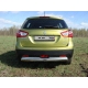 Защита заднего бампера овальная 75х42 мм ТСС для Suzuki SX4 New 2013-2021