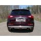 Защита заднего бампера овальная 75х42 мм ТСС для Infiniti QX50 2016-2017