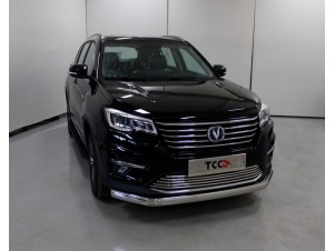 Защита передняя овальная 75х42 мм для Changan CS75 № CHANCS7520-28