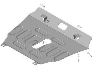 Усиленная защита картера двигателя, КПП (2 мм, сталь) для Changan CS75 FL 2018-2023 №77202