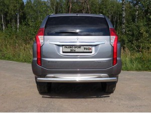 Защита заднего бампера овальная 75х42 мм для Mitsubishi Pajero Sport № MITPASPOR16-24