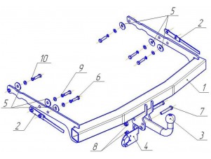 ТСУ Фаркоп Avtos на Ford Mondeo № FD 23