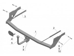 ТСУ Фаркоп Avtos на Ford Focus 2 № FD 25